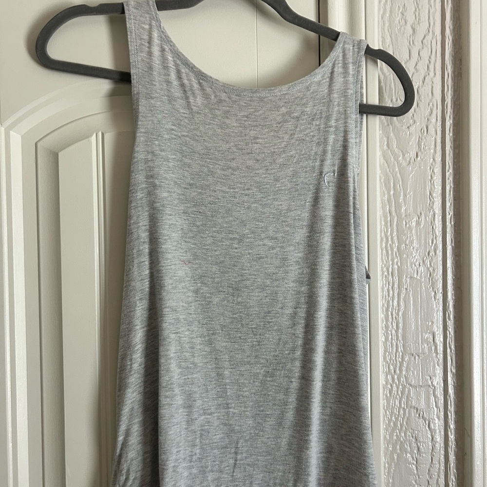 Gray Relaxed Asymmetrical Tank Top